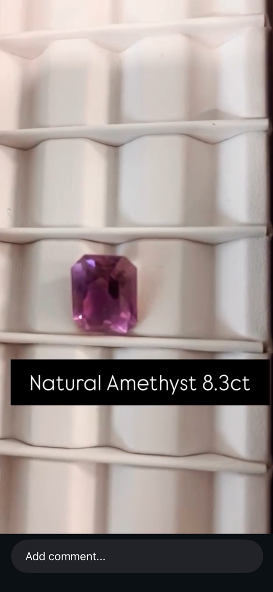 Natural Purple Amethyst Gemstone 8.390CT