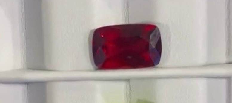 Natural Pyrope Garnet Gemstone – Cushion Cut – 3.270 CT