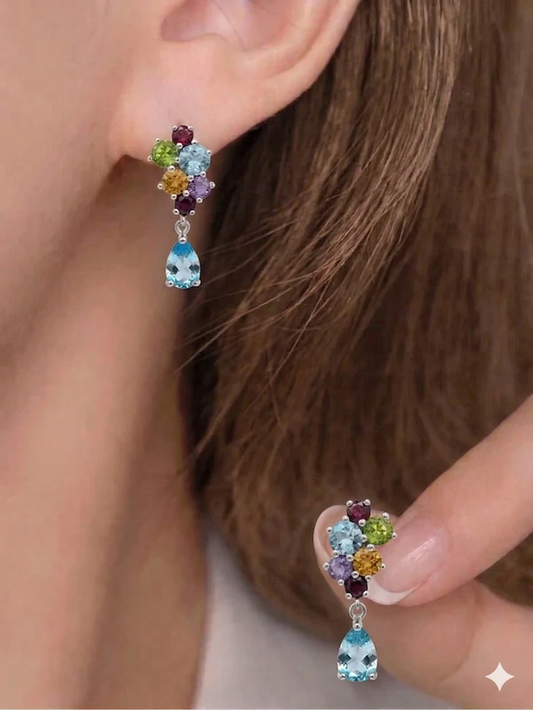 Multicolor Stone Earrings